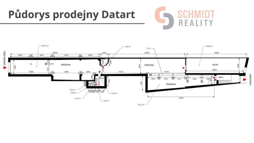 Pronájem obchodního prostoru, Hodonín, Národní třída, 506 m2