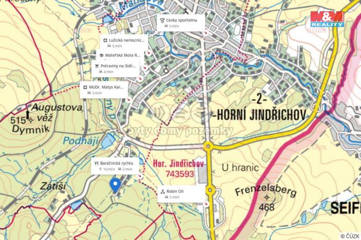 Prodej pozemku pro bydlení, Rumburk - Rumburk 1, 1263 m2