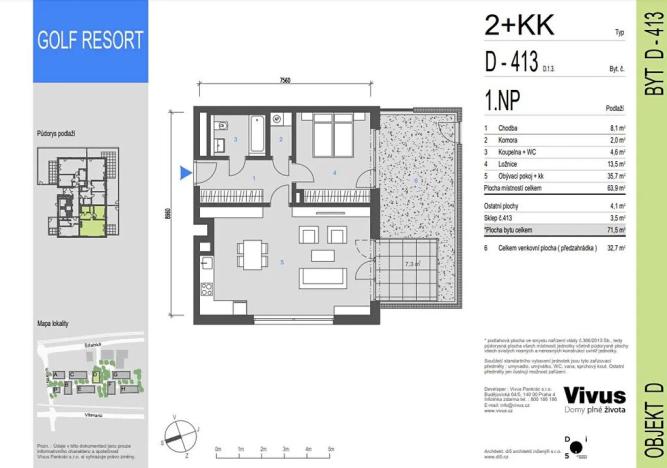 Prodej bytu 2+kk, Praha - Hodkovičky, Šenácká, 72 m2