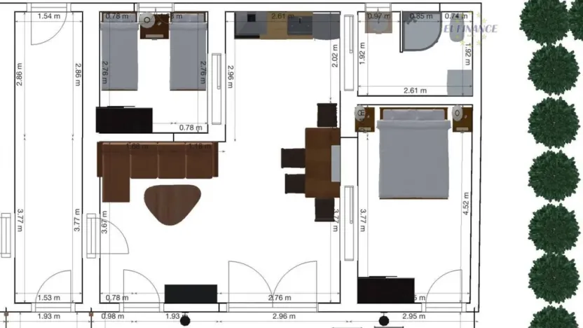 Pronájem bytu 3+kk, Kralupy nad Vltavou, Na Skalách, 60 m2