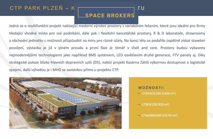 Pronájem skladu, Plzeň, Zátiší, 746 m2