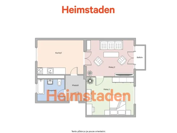 Pronájem bytu 2+1, Havířov - Prostřední Suchá, Osadní, 47 m2