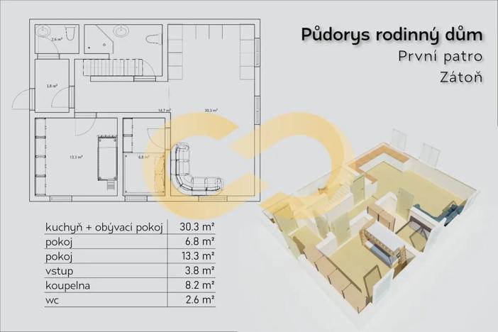 Prodej rodinného domu, Lenora, 92 m2