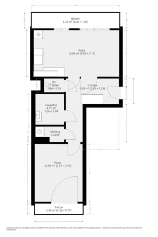 Pronájem bytu 2+kk, Brno, Spolková, 52 m2