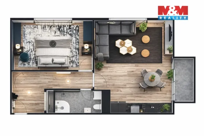 Prodej bytu 2+kk, Žleby, 63 m2