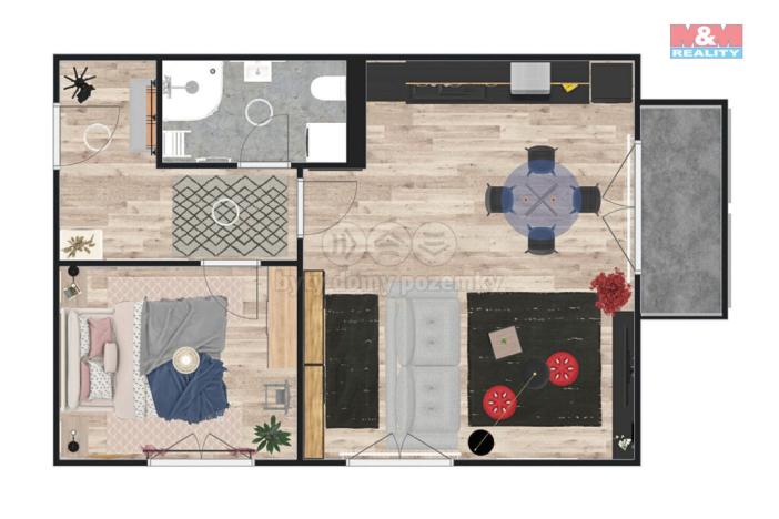 Prodej bytu 2+kk, Žleby, 55 m2