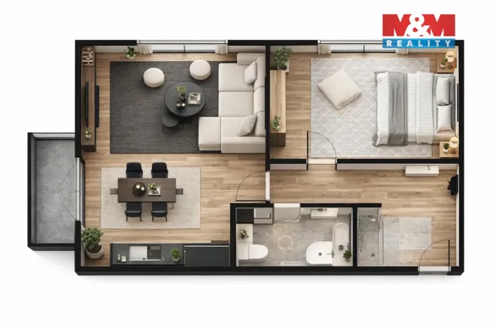 Prodej bytu 2+kk, Žleby, Polní, 63 m2