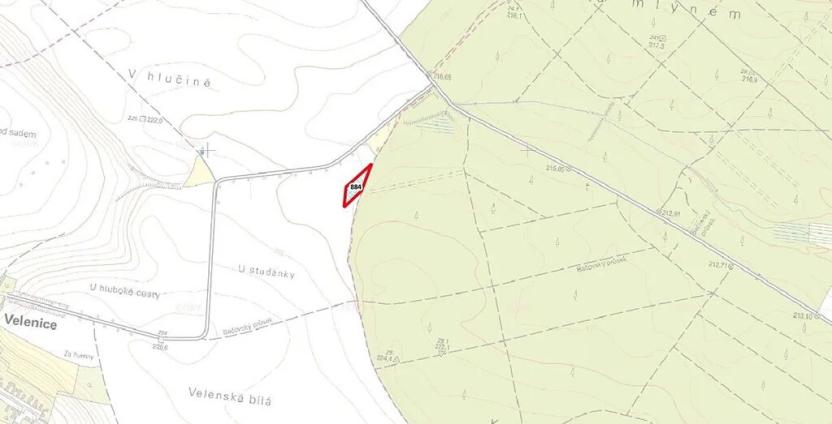 Prodej pole, Velenice, 3863 m2