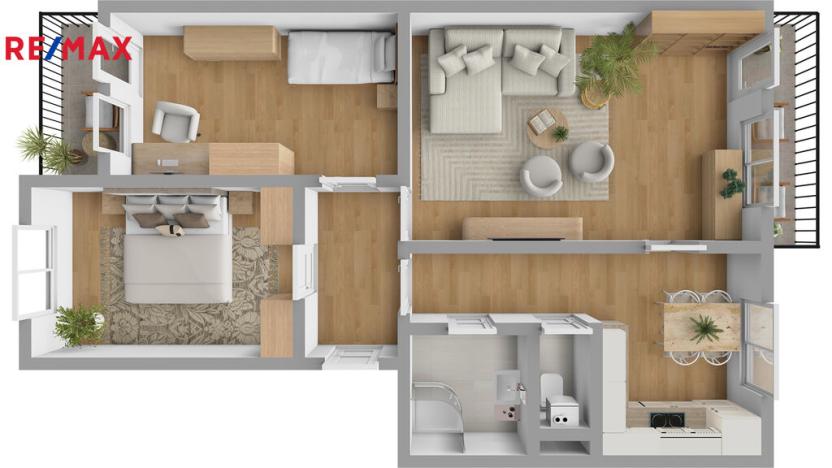 Prodej bytu 3+1, Chlumec nad Cidlinou - Chlumec nad Cidlinou III, Rooseveltova, 74 m2