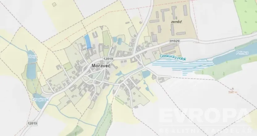 Prodej pozemku pro bydlení, Moraveč, 1950 m2