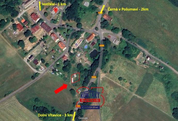 Prodej pozemku pro bydlení, Černá v Pošumaví - Bližná, 378 m2