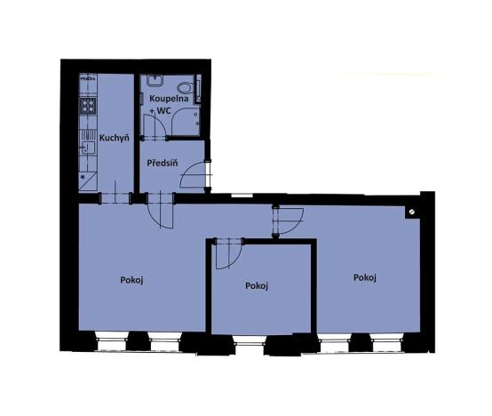Prodej bytu 3+1, Jáchymov, Mánesova, 61 m2