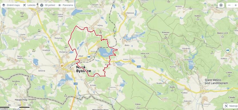 Prodej pozemku pro bydlení, Nová Bystřice - Albeř, 1074 m2