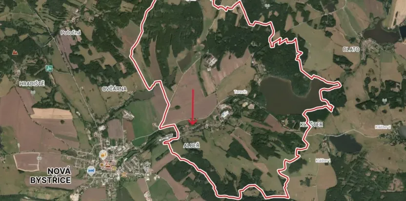 Prodej pozemku pro bydlení, Nová Bystřice - Albeř, 1074 m2