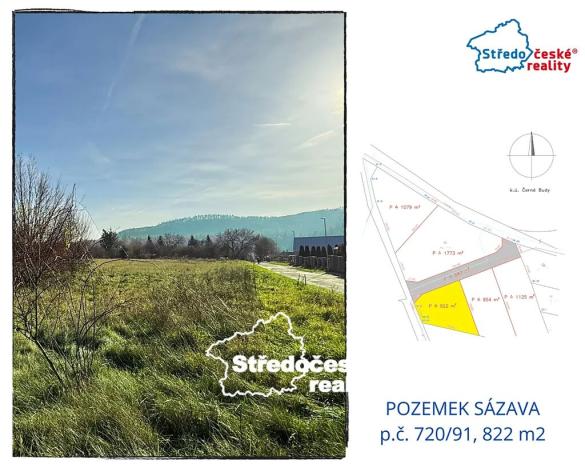 Prodej pozemku pro bydlení, Sázava, Slunečná, 822 m2