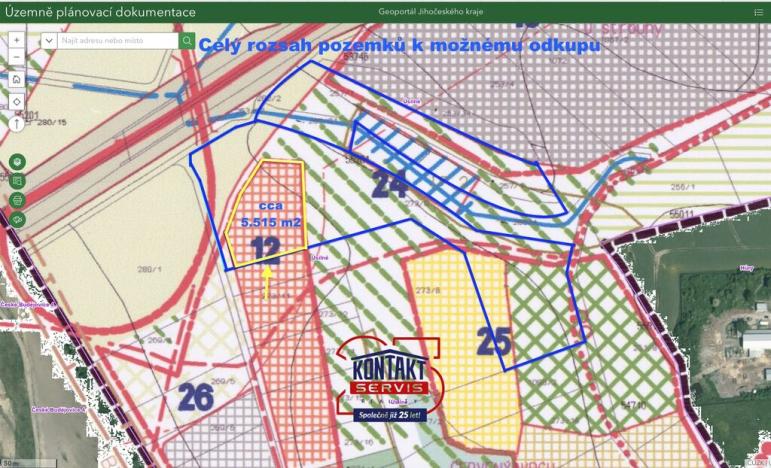 Prodej komerčního pozemku, Úsilné, 5515 m2