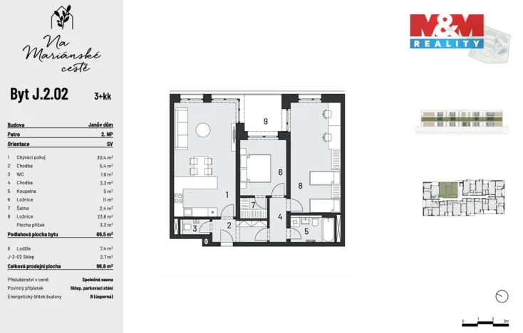 Prodej bytu 3+kk, Brandýs nad Labem-Stará Boleslav, Dřevčická, 87 m2