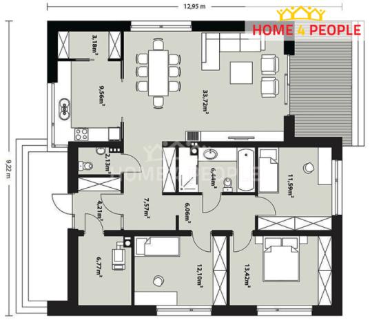 Prodej domu na klíč, Uherský Brod - Těšov, Losy, 120 m2