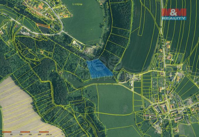 Prodej lesa, Římov - Branišovice, 9272 m2