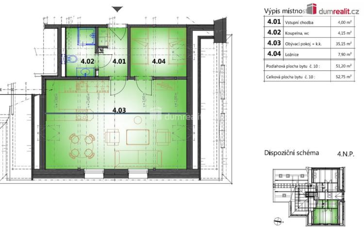 Prodej bytu 2+kk, Horní Blatná, náměstí Sv. Vavřince, 51 m2