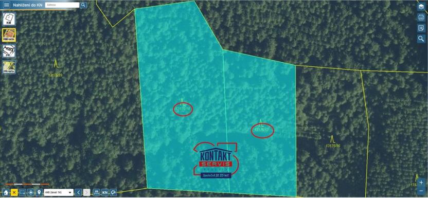 Prodej lesa, Huslenky, 25593 m2