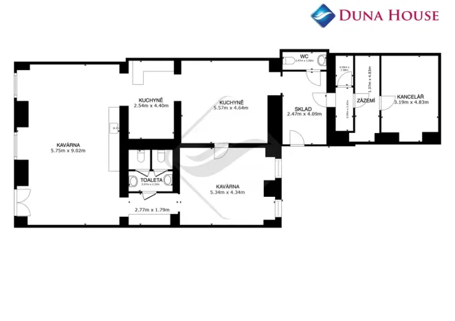 Pronájem obchodního prostoru, Praha - Karlín, Sokolovská, 179 m2