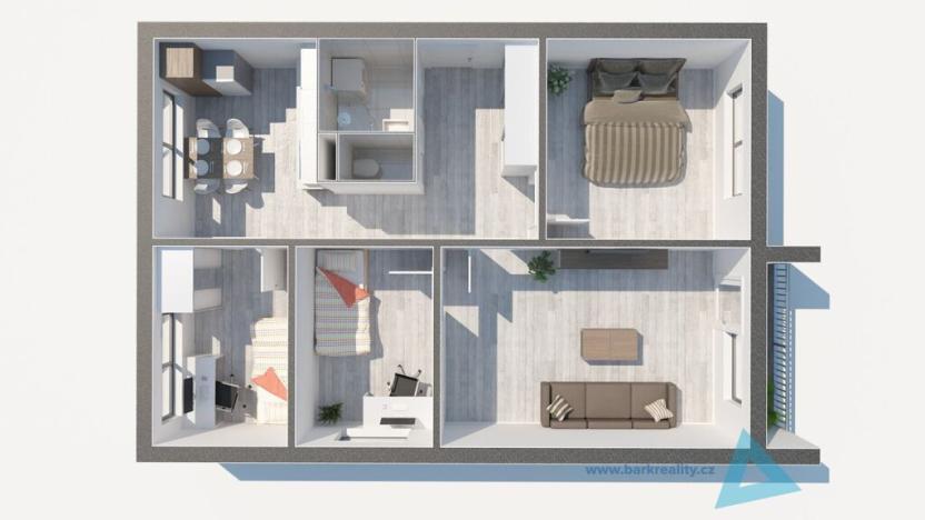 Prodej bytu 4+1, Nová Paka, Achátová, 77 m2