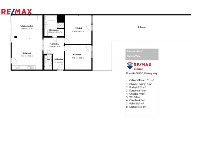 Prodej bytu 3+kk, Karlovy Vary, Pražská silnice, 99 m2