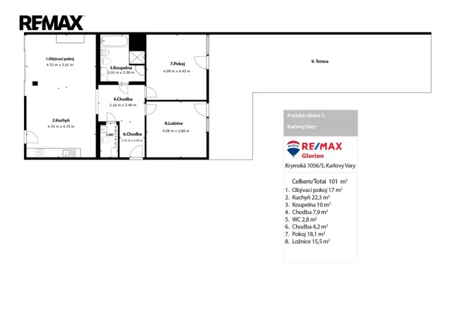 Prodej bytu 3+kk, Karlovy Vary, Pražská silnice, 99 m2