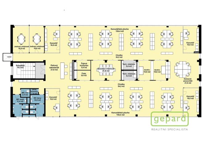 Pronájem kanceláře, Praha - Motol, Plzeňská, 653 m2