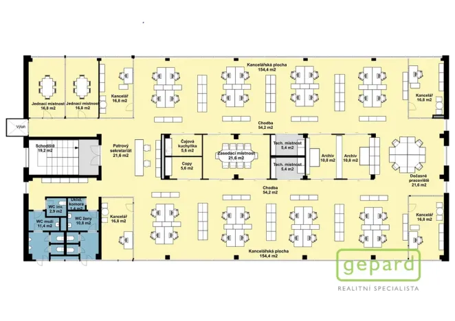 Pronájem kanceláře, Praha - Motol, Plzeňská, 653 m2