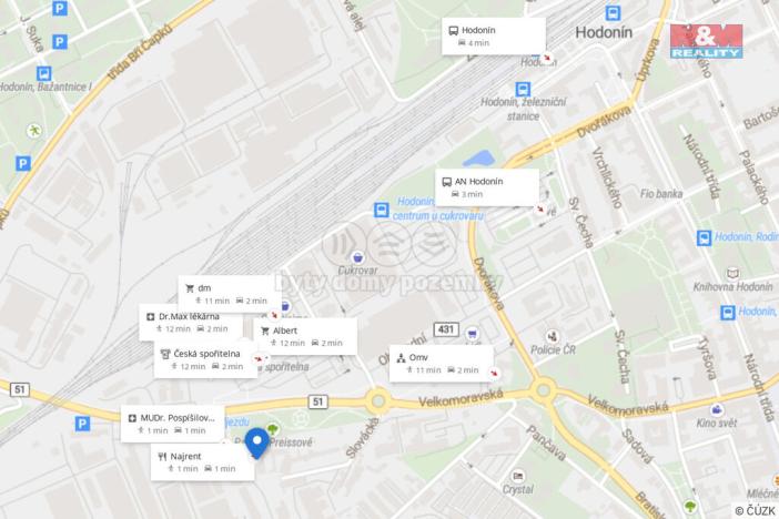 Pronájem kanceláře, Hodonín, Velkomoravská, 36 m2