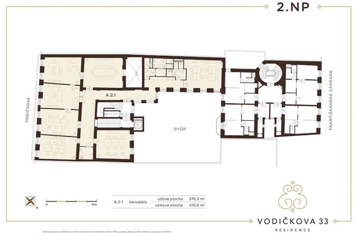 Pronájem kanceláře, Praha - Nové Město, Vodičkova, 1130 m2