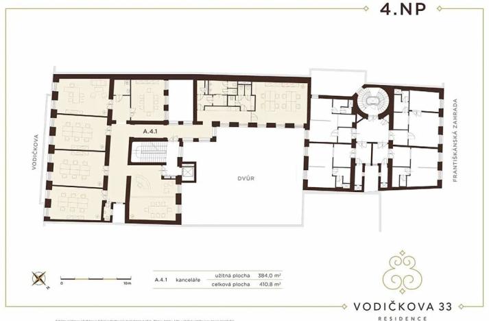 Pronájem kanceláře, Praha - Nové Město, Vodičkova, 1130 m2