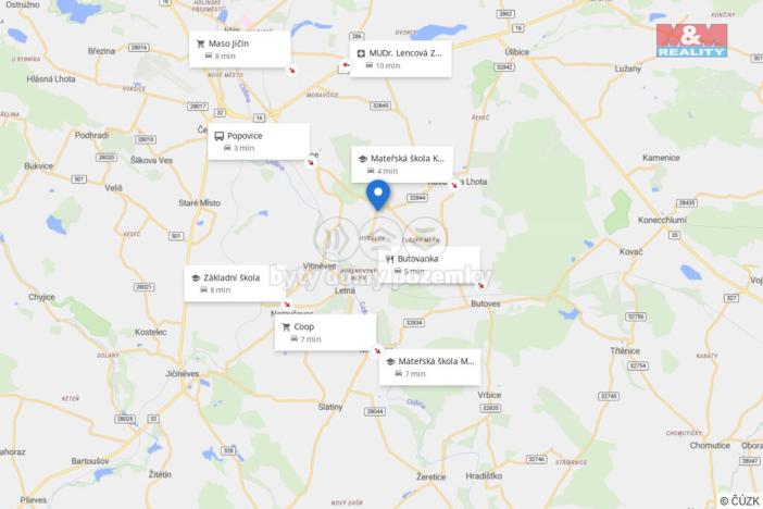 Prodej pozemku pro bydlení, Jičín - Popovice, 1325 m2