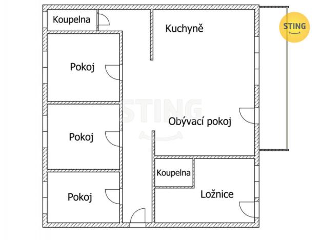 Prodej bytu 4+1, Ostrava, Nádražní, 89 m2