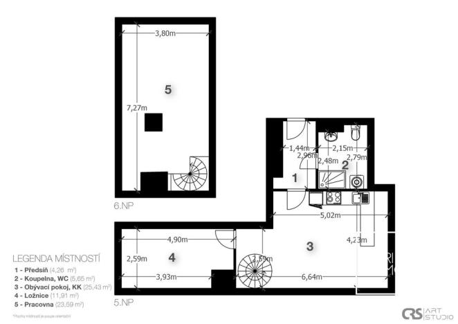 Prodej bytu 3+kk, Praha, 69 m2