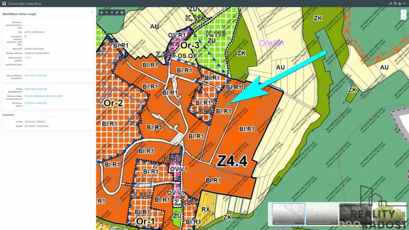Prodej pozemku pro bydlení, Brno - Ořešín, Odlehlá, 732 m2