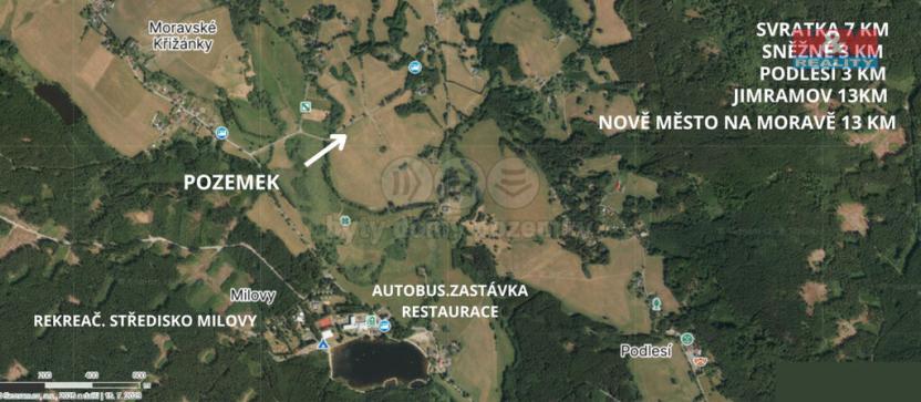 Prodej louky, Křižánky - České Milovy, 10634 m2