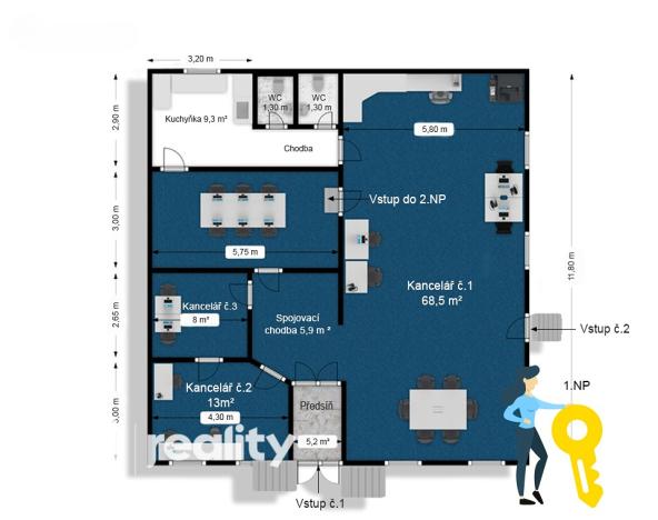 Pronájem obchodního prostoru, Troubsko, Jihlavská, 450 m2