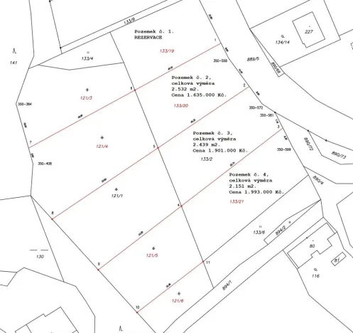 Prodej pozemku pro bydlení, Běstvina, 2532 m2