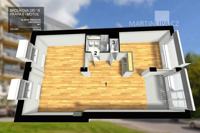 Prodej obchodního prostoru, Praha - Motol, Brdlíkova, 100 m2