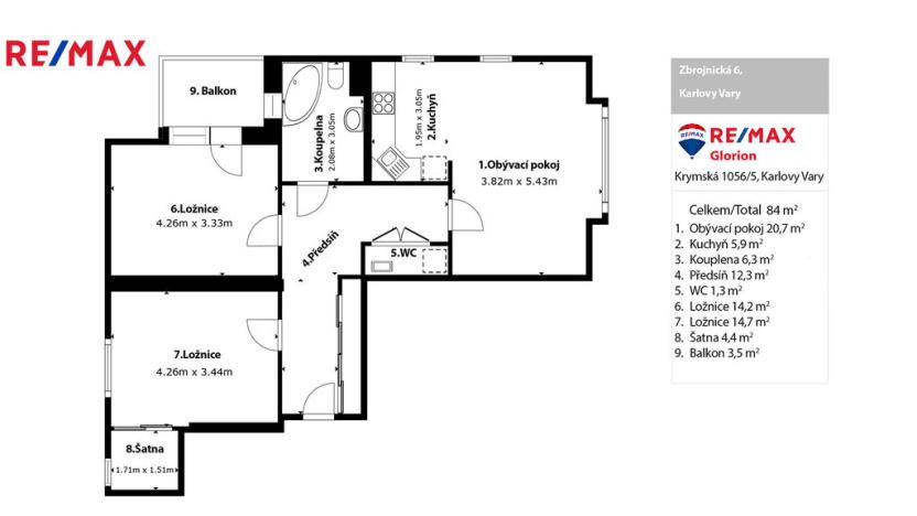 Prodej bytu 3+kk, Karlovy Vary - Drahovice, Zbrojnická, 91 m2