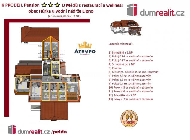 Prodej ubytování, Horní Planá - Hůrka, 1320 m2