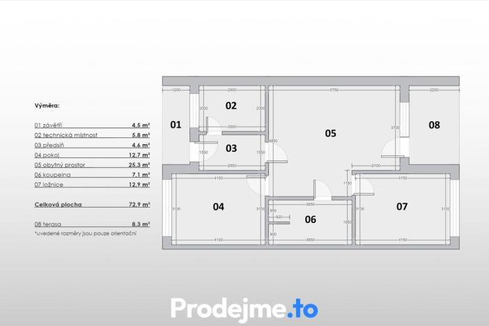 Prodej rodinného domu, Hevlín, 73 m2