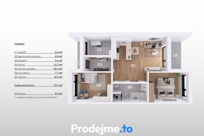 Prodej rodinného domu, Hevlín, 73 m2