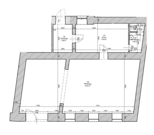 Pronájem obchodního prostoru, Brno, Hybešova, 90 m2