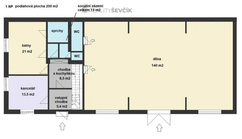 Pronájem výrobních prostor, České Budějovice - České Budějovice 2, České Vrbné, 550 m2