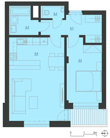 Prodej bytu 1+kk, Brno, Jižní, 36 m2