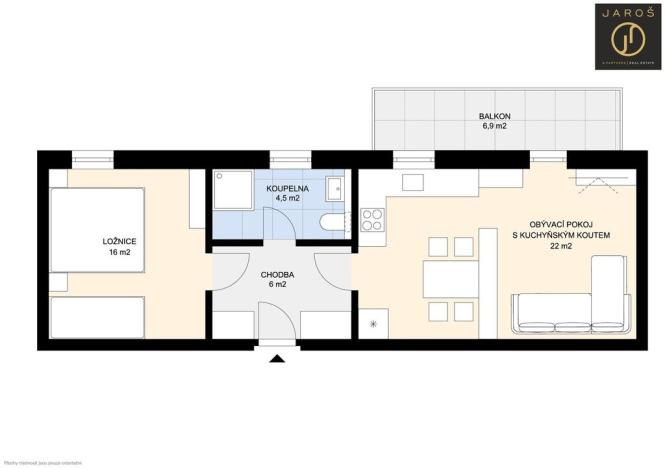 Prodej bytu 2+kk, Horní Planá - Hůrka, 48 m2
